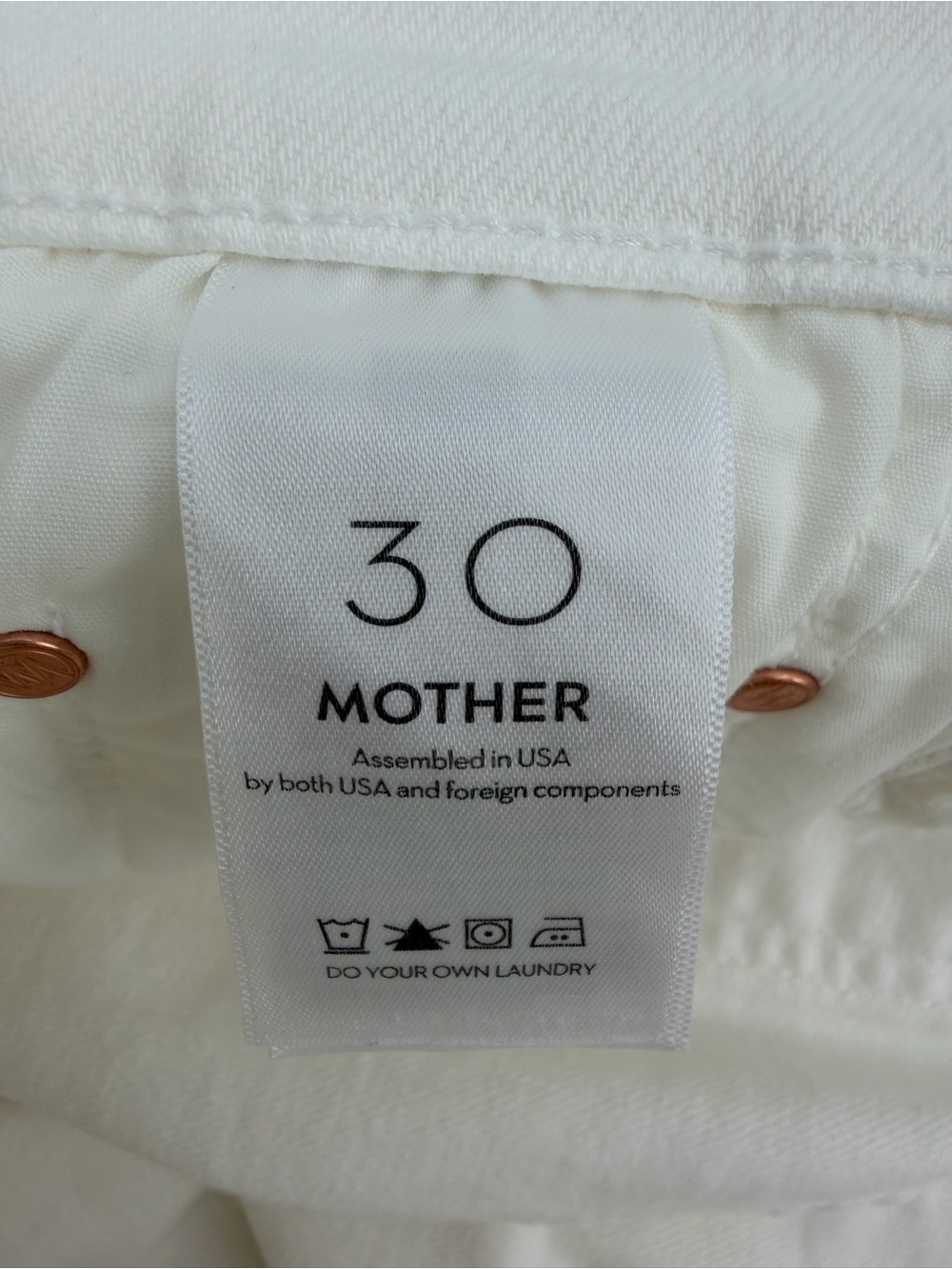 Mother Jeans Women’s 30 White Denim the Insider Crop Step Fray 1157-753 26” - Picture 5 of 13